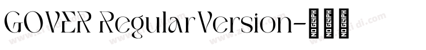 GOVER RegularVersion字体转换